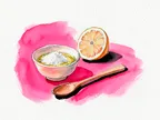 Akvarel af hjemmelavet sugarscrub